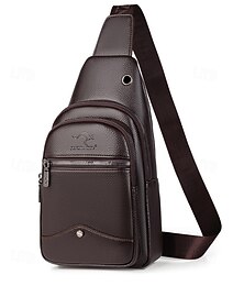 economico -Borsa a tracolla da uomo in similpelle - marsupio vintage a tracolla con molteplici tasche &grande capacità, tracolla regolabile per spostamenti di lavoro e viaggi &abbigliamento casual quotidiano,
