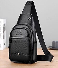 economico -Borsa a tracolla da uomo in similpelle - marsupio vintage a tracolla con molteplici tasche &grande capacità, tracolla regolabile per spostamenti di lavoro e viaggi &abbigliamento casual quotidiano,