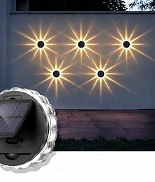 preiswerte -Solarbetriebene LED-Wandleuchten für Terrassen, Zäune, Gärten und Wege – wasserdicht und mit warmweißem Licht für die Gartengestaltung