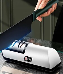 preiswerte -Elektrischer Küchenmesserschärfer, multifunktional, automatisch, professionell, 4 Geschwindigkeitsstufen, Küchenzubehör, Schnellschärfstein, vollautomatische Messerschärfmaschine für die Küche