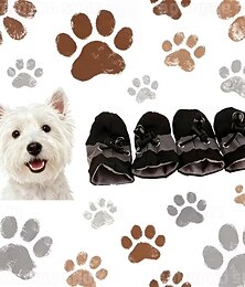 abordables -Lot de 4 petites bottes pour chien, protections antidérapantes et réfléchissantes pour toutes les conditions météorologiques, douces et respirantes, parfaites pour la pluie. &promenades quotidiennes