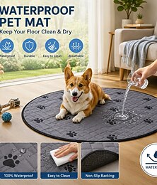 abordables -Tapis imperméable pour chiens et chats, antidérapant, lavable, rond, absorbant, idéal pour la cage, le canapé ou la protection du sol de la maison.