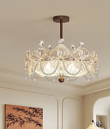 baratos -Lustre de cristal moderno de 50 cm, luminária pendente com design em anel, luminária de teto suspensa para iluminação interna, luz principal de luxo para sala de jantar, quarto, sala de estar, 110-240 V