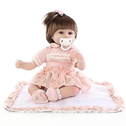 18 inch Reborn Doll Baby Girl Newborn lifelike Non Toxic Hand Applied Eyelashes Tipped and Sealed Nails with Clothes and Accessories for Girls' Birthday and Festival Gifts Lightinthebox