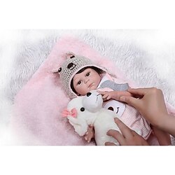 20 inch Reborn Doll Baby Girl Newborn lifelike Artificial Implantation Brown Eyes Full Body Silicone Silica Gel Vinyl with Clothes and Accessories for Girls' Birthday and Festival Gifts Lightinthebox