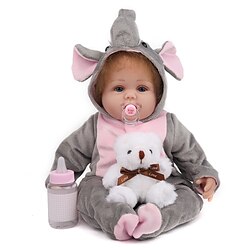 NPK DOLL 20 inch Reborn Doll Reborn Toddler Doll Baby Boy Baby Girl Gift Cute Cloth 3/4 Silicone Limbs and Cotton Filled Body with Clothes and Accessories for Girls' Birthday and Festival Gifts Lightinthebox