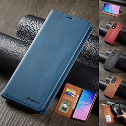 Phone Case For Samsung Galaxy S24 S23 S22 S21 S20 Plus Ultra A54 A34 A14 A73 A53 A33 A72 A52 A42 S25 Ultra Wallet Case Magnetic Flip Kickstand Shockproof Solid Colored PU Leather