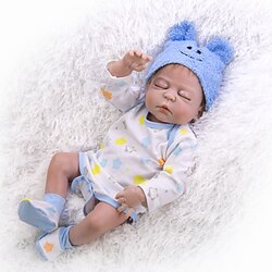 KEIUMI 22 inch Reborn Doll Baby Toddler Toy Reborn Toddler Doll Baby Boy Gift Cute Lovely Parent-Child Interaction Tipped and Sealed Nails Full Body Silicone 23D72-C223 with Clothes and Accessories Lightinthebox
