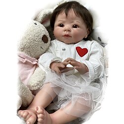 19 inch Reborn Baby Doll Baby Girl Reborn Baby Doll April Newborn lifelike Gift Cute New Design Cotton Cloth with Clothes and Accessories for Girls' Birthday and Festival Gifts / Festive / Lovely Lightinthebox