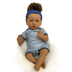 21 inch Reborn Baby Doll Indian Girl Reborn Baby Doll Twins A Gift Lovely Creative Birthday Cotton Cloth with Clothes and Accessories for Girls' Birthday and Festival Gifts / Festive Lightinthebox