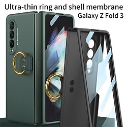 telefoon hoesje Voor Samsung Galaxy Achterkant Z Fold3 en schermbeschermer Schokbestendig Stofbesten