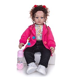 24 inch Reborn Doll Baby Girl Saskia lifelike Gift Lovely Silicone Vinyl with Clothes and Accessories for Girls' Birthday and Festival Gifts Lightinthebox