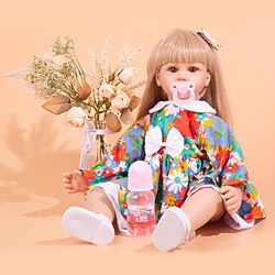 24 inch Reborn Doll Baby Girl Saskia lifelike Gift Lovely 3/4 Silicone Limbs and Cotton Filled Body 1 with Clothes and Accessories for Girls' Birthday and Festival Gifts Lightinthebox
