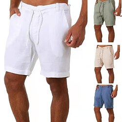 Image of Per uomo pantaloncini capri Di base Medio spessore Primavera estate Verde Blu Bianco Cachi Lightinthebox