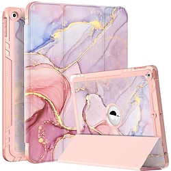 Tablet Case Cover For Apple iPad 10th Generation-2022 10.9 inch, iPad 9th 8th 7th Generation 10.2 inch 2021 2020 Pencil Holder Trifold Stand Magnetic Marble Plastic PU Leather Full Body Protective