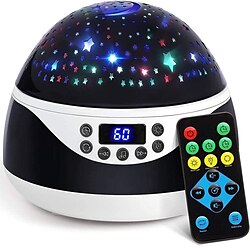 nachtverlichting projector met timer muziek romantische roterende maan ster lichten afstandsbedienin