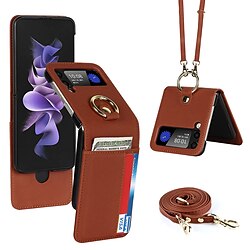 telefoon hoesje Voor Samsung Galaxy Handtas Portemonnee Wallet Card Case Fliphoes Z Flip 3 Ringhoude