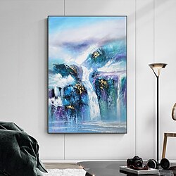 Mintura handgefertigtes Landschaftsölgemälde auf Leinwand, Wandkunst, Dekoration, modernes abstraktes Bild für Wohnkultur, gerolltes, rahmenloses, ungedehntes Gemälde miniinthebox