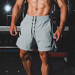 Voor heren Hardloopshorts Trainingsshorts Zak Trekkoord Kleding Onderlichaam Sportief Ademend Vochtregelerend Zacht Fitness Sportschooltraining Hardlopen Sportkleding Sportkleding Zwart Groen Grijs Lightinthebox