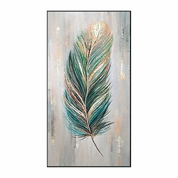 Handgefertigtes handgemaltes Ölgemälde Wandkunst Kokosnussblätter Blätter Heimdekoration Dekor gerollte Leinwand ohne Rahmen ungedehnt miniinthebox