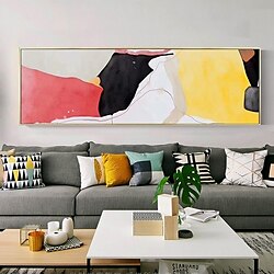Handgefertigtes handgemaltes Ölgemälde Wandkunst bunte abstrakte Heimdekoration Dekor gerollte Leinwand ohne Rahmen ungedehnt miniinthebox
