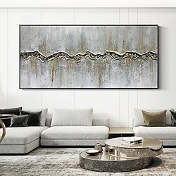 Handgefertigtes handgemaltes Ölgemälde Wandkunst goldene Straße abstrakt Heimdekoration Dekor gerollte Leinwand ohne Rahmen ungedehnt miniinthebox