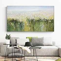 Handgefertigtes, handgemaltes Ölgemälde, große Größe, Blumenblüte, Wiesenlandschaft, Heimdekoration, Dekoration, gerollte Leinwand, kein Rahmen, ungedehnt miniinthebox