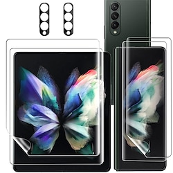 [6 Pack] Screen Protector  Camera Lens Protector Front and Back Screen Protector For Samsung Galaxy Z Fold 7 Z Fold 6 Z Fold 5 Z Fold 4 Z Fold 3 Tempered Glass TPU Hydrogel 9H Hardness