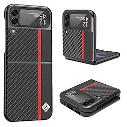 Phone Case For Samsung Galaxy Z Flip 6 Z Flip 4 Z Flip 3 Flip Flip Solid Colored PC PU Leather