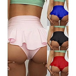 Dames Yogashorts Sportbroek Korte legging 2 in 1 Buikcontrole Billenlift Hoge taille Yoga Fitness Sportschooltraining Kleding Onderlichaam Zwart Roze Rood Sport Sportkleding Hoge Elasticiteit Mager Lightinthebox