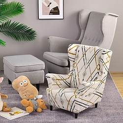 stretch wingback stoelhoes bloemen bedrukte vleugelstoel kussenovertrekken voor kinderen, spandex fauteuilhoezen met elastische onderkant voor woonkamer slaapkamer wingback stoel Lightinthebox