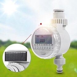Image of timer di irrigazione automatico ad energia solare, misura 1/2 regolatore di irrigazione intelligente con schermo digitale lcd per l'erba delle piante da serra del giardino domestico Lightinthebox
