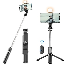 Portable 41 Inch Selfie Stick Phone Tripod With Wireless Remote Extendable Tripod Stand 360 Rotation Compatible With IPhone 13 12 11 Pro Xs Max Xr X 8 7 6 Plus Android Samsung Smartphone