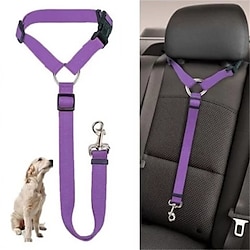 Image of cintura di sicurezza per auto per cani cintura di piombo cintura di sicurezza posteriore cintura di sicurezza regolabile in corda per cani Lightinthebox