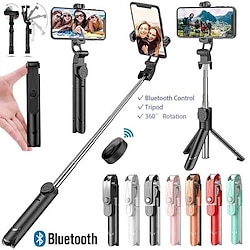 Extendable Handheld Selfie Stick Bluetooth Remote Control Three-in-one Integrated Self-timer Tripod Mobile Phone Bracket Remote Control for Selfies