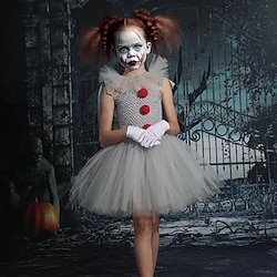 Image of it clown pennywise vestito cosplay costume tutu delle ragazze del capretto cosplay spaventoso costume performance party halloween carnevale masquerade facile costumi di halloween mardi gras Lightinthebox