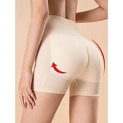 Light in the box Dames Scrunch Butt Short Corrigerend ondergoed Effen Hoge taille Korte Zwart