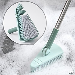 Image of 1 spazzola per pavimenti, spazzola per doccia, pulizia della vasca da bagno e spazzola per piastrelle, manico lungo, setole rigide staccabili per la pulizia della doccia, bagno, cucina, balcone, Lightinthebox