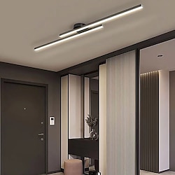 Light in the box minimalistische plafondlamp lange strip semi-inbouw plafondlamp, moderne kroonluchters lineaire plafondverlichting voor woonkamer slaapkamer hal keuken alleen dimbaar met afstandsbediening 110-240v