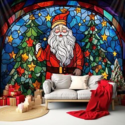 jultomten hängande gobeläng väggkonst stor gobeläng väggmålning dekor fotografi bakgrund filt gardin hem sovrum vardagsrum dekoration miniinthebox