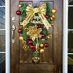 2023 julkrans godis inverterad jul dekorativ boll inverterad trädhängande kreativ fönstervy dekoration fluga vinranka dörr hängande krans god jul miniinthebox