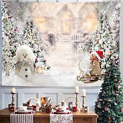 jul hängande gobeläng väggkonst stor gobeläng väggmålning dekor fotografi bakgrund filt gardin hem sovrum vardagsrum dekoration miniinthebox