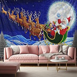 jultomten hängande gobeläng väggkonst stor gobeläng väggmålning dekor fotografi bakgrund filt gardin hem sovrum vardagsrum dekoration miniinthebox