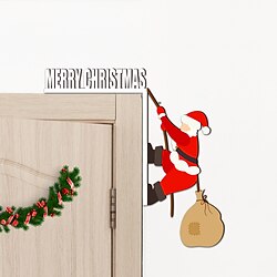 jul dörr hörn skylt dekoration, rolig tomte dörr ram dekorationer rolig dörr ram jul dörr skylt för vardagsrum sovrum kontor utomhus inomhus ram miniinthebox
