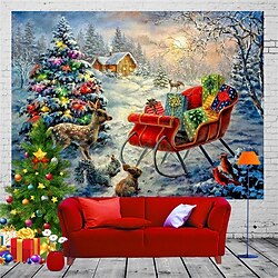 julgran hängande gobeläng väggkonst stor gobeläng väggmålning dekor fotografi bakgrund filt gardin hem sovrum vardagsrum dekoration miniinthebox
