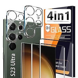 [22Pack] Screen Protector  Camera Lens Protector For Samsung Galaxy S24 Ultra Plus S23 S22 S21 S20 Ultra Plus FE S10 Note 20 Ultra 10 Plus Note 10 Plus Tempered Glass 9H Hardness Anti-Fingerprint