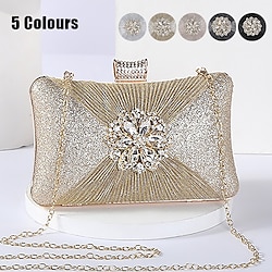 Light in the box elegante gouden clutch met strasssteentjes voor dames met kettingband - sprankelende avondtas voor bruiloften en formele gelegenheden