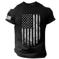 National Flag Black White Red T shirt Tee Men's 100% Cotton Graphic T Shirt Sports Classic Shirt Short Sleeve Comfortable Tee Sports Outdoor Holiday Summer Fashion Designer Clothing S M L XL XXL XXXL