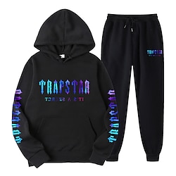 Hoodie Sweatshirt Sweatpants Letter Graphic For Couple's Men's Women's Adults' Hot Stamping Street Casual Daily
