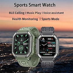 Light in the box kr06 smart watch heren ip68 waterdichte buitensporten fitness tracker gezondheidsmonitor smartwatch voor android ios
